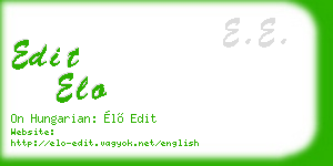 edit elo business card